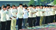 Kasau Laksanakan Sholat Idul Adha di Lanud Halim Perdanakusuma