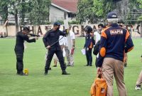 Rekonstruksi tragedi Kanjuruhan Malang Digelar di Lapangan Bola Mapolda Jatim, (foto: Ady_kanalindonesia.com)