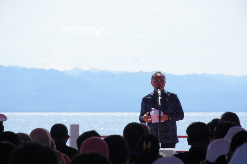 Mendag Zulkifli Hasan, yang juga sebagai Ketua Panitia Pusat Sail Tidore 2022, saat memberikan sambutannya