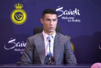 Cristiano Ronaldo saat konferensi pers
