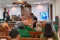  Tampak persidangan gugatan terhadap PBNU di Pengadilan Negeri Jombang.