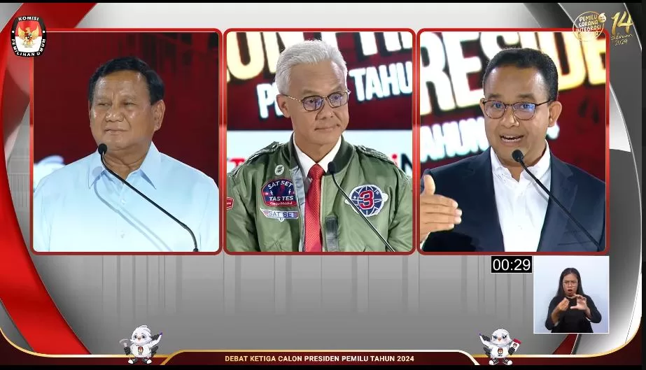 Saling Berbalas Argumen hingga Bicara Etika, Prabowo-Anies Tidak Bersalaman Usai Debat Capres Ke-3