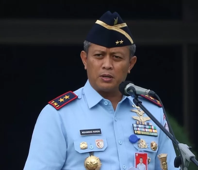 Pangkoops Udara I Pimpin Apel Luar Biasa Menyambut Tahun Baru 2024