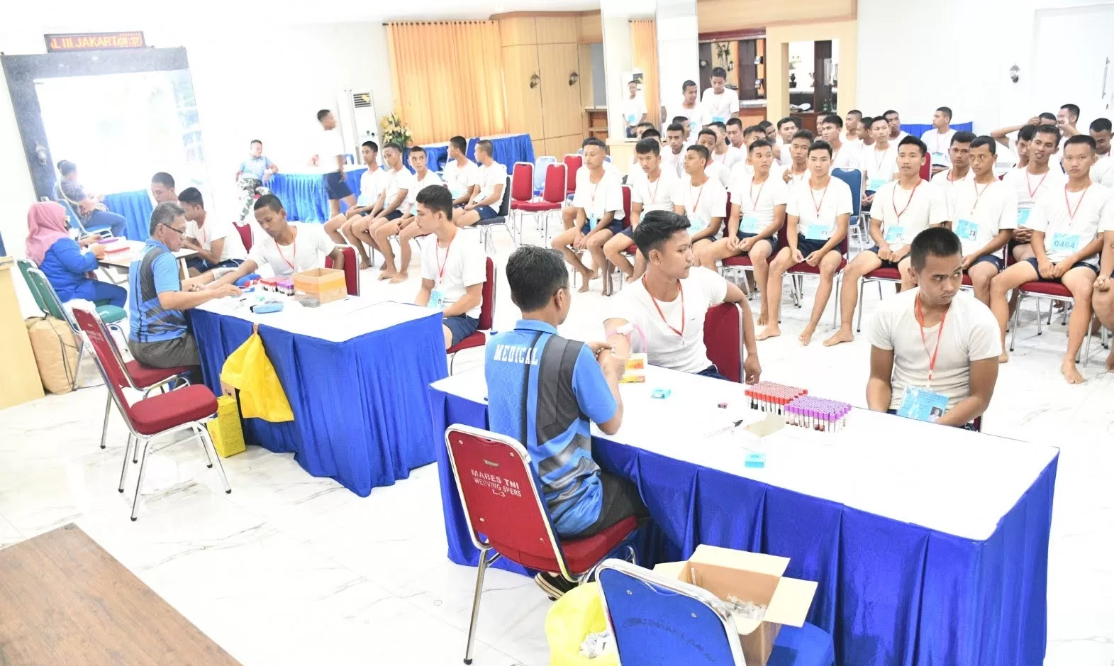 Lantamal III Jakarta Gelar Tes Kesehatan 3  Caba dan Cata PK TNI AL Gel I TA 2024