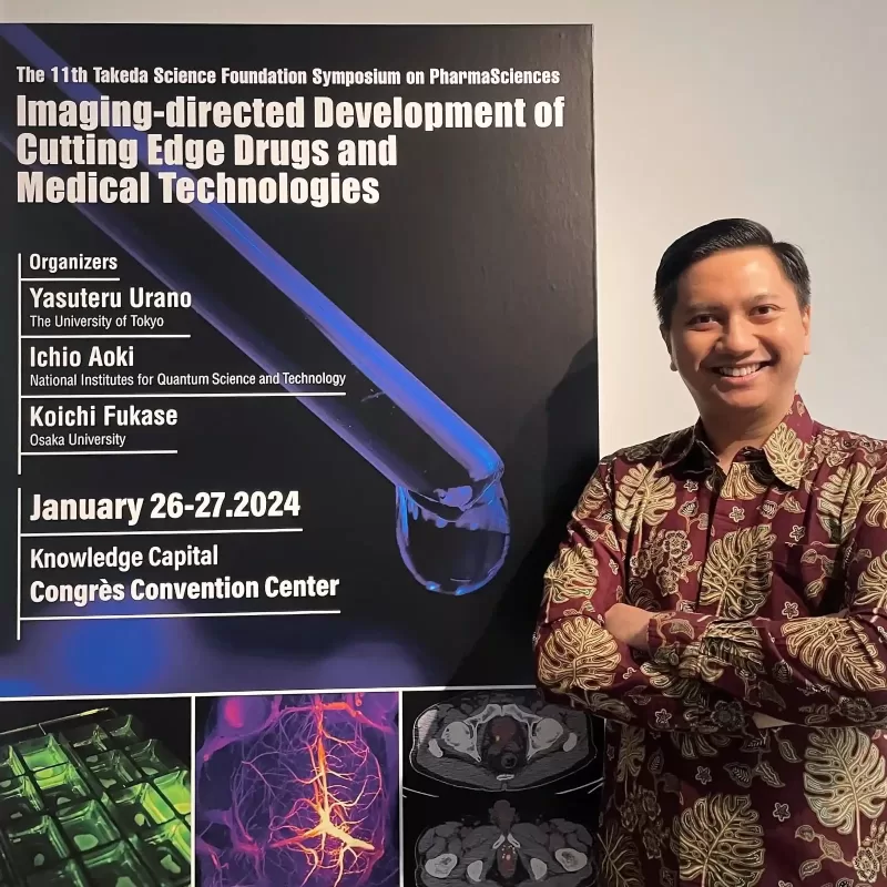 Foto: Dr Arif Nur Muhammad Ansori MSi saat menghadiri The 11th Takeda Science Foundation Symposium on PharmaScience di Knowledge Capital Congrès Convention Center, Osaka, Jepang