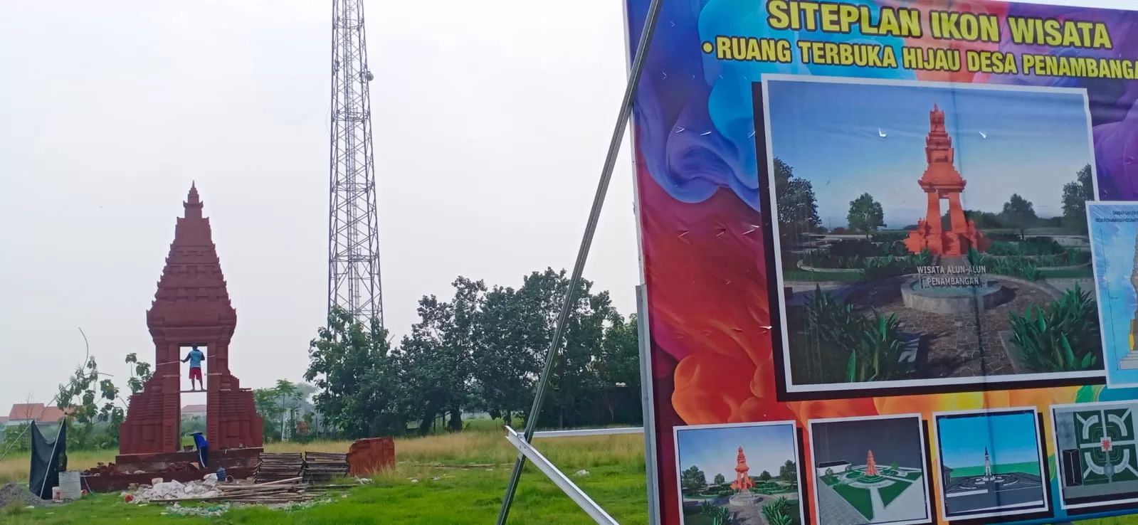 Wisata Alun-alun Desa Penambangan Sidoarjo Dikerjakan, Suguhkan Panorama Asri