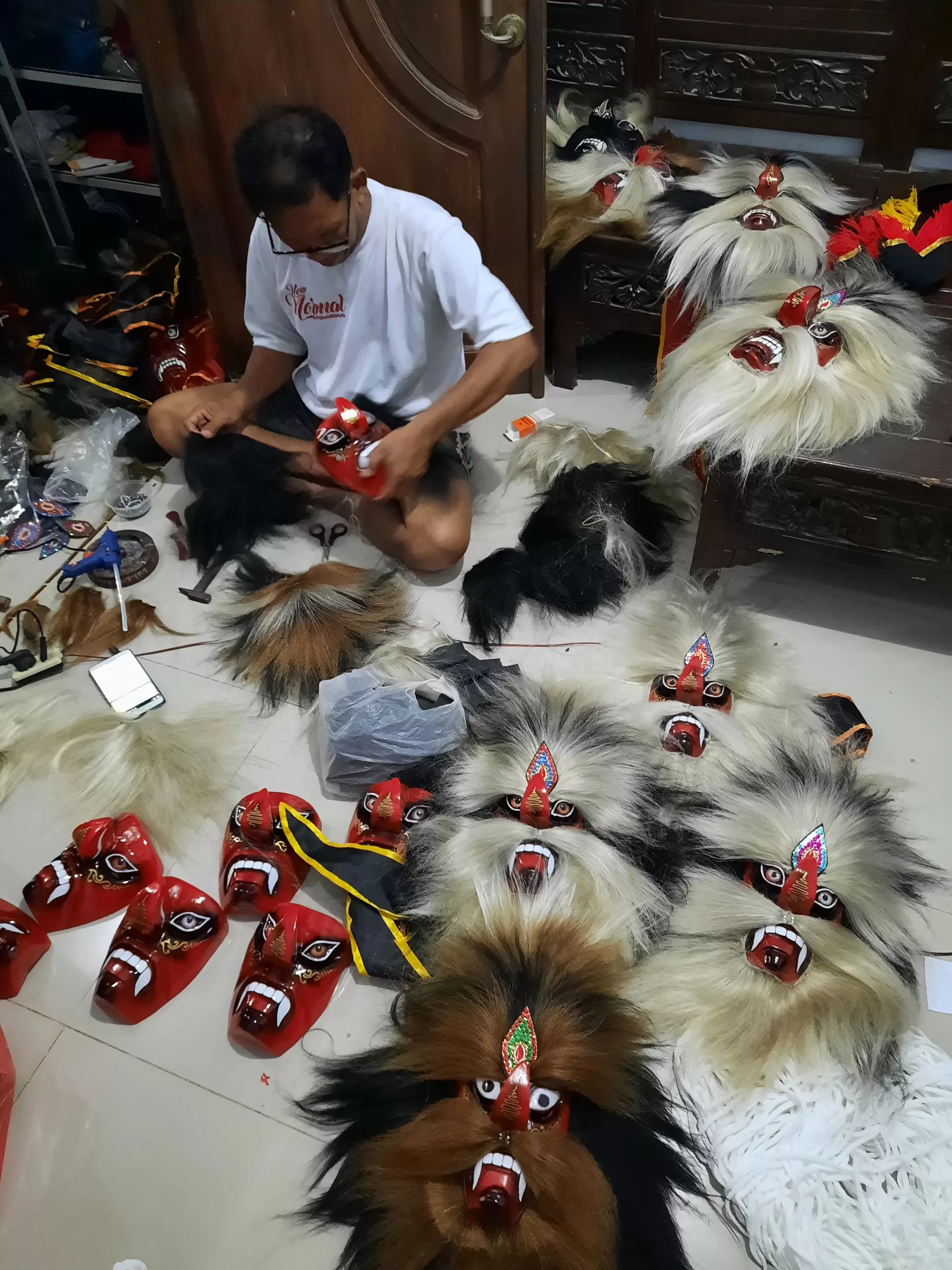 Pasca Pemilu, Usaha Topeng Ganong Ponorogo Mulai Bergeliat Lagi