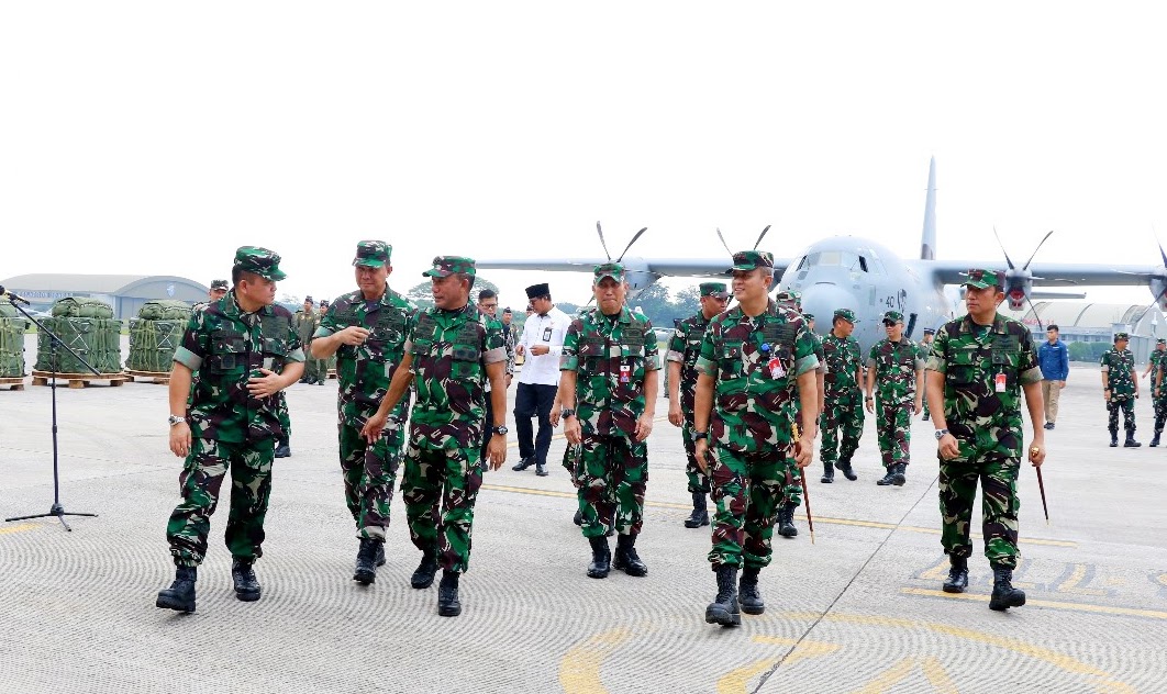 Pangkoops Udara I Hadiri Apel Gelar Kesiapan Bantuan Kemanusiaan untuk Palestina