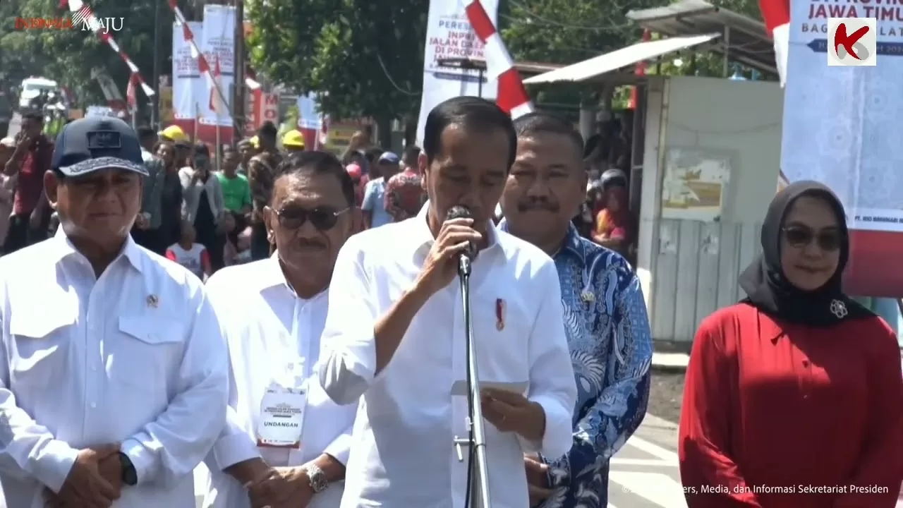 Video Presiden Jokowi Resmikan Jalan Inpres Daerah Jatim Selatan -Madiun