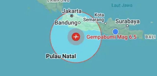 Gempa Mag6.5 Guncang Garut