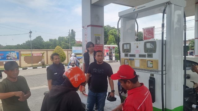 Antisipasi Kecurangan Satreskrim Polres Kediri Sidak SPBU
