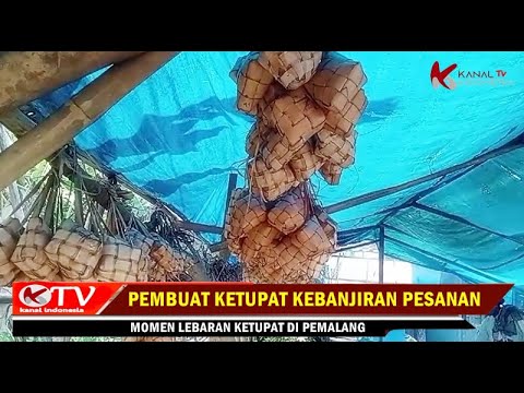 Pembuat Ketupat di Pemalang Kebanjiran Order Pada Momen Lebaran Kupat