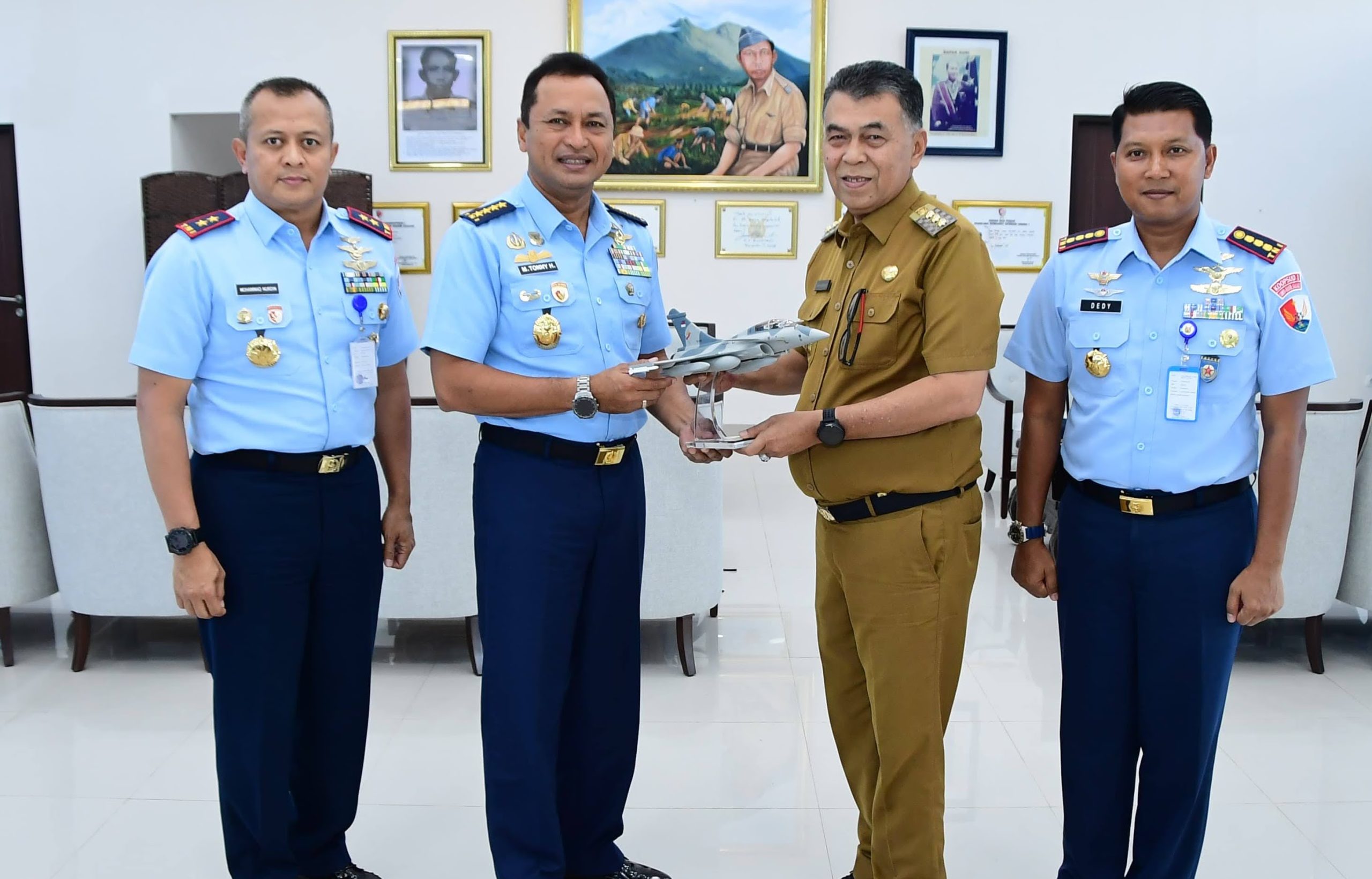 Pangkoopsud I Dampingi Kasau dalam Kunkernya ke Satuan TNI AU di Wilayah Perbatasan Utara NKRI