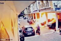Detik-detik ledakan tabung gas di komplek Liberty Medan