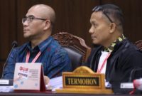 Ketua KPU Hasyim Asy’ari hadir pada persidangan perkara PHPU Anggota DPD Provinsi Sumatera Barat Tahun 2024, pada Senin (1/06) di Ruang Sidang Panel 1 Gedung MK. Foto Humas MK RI