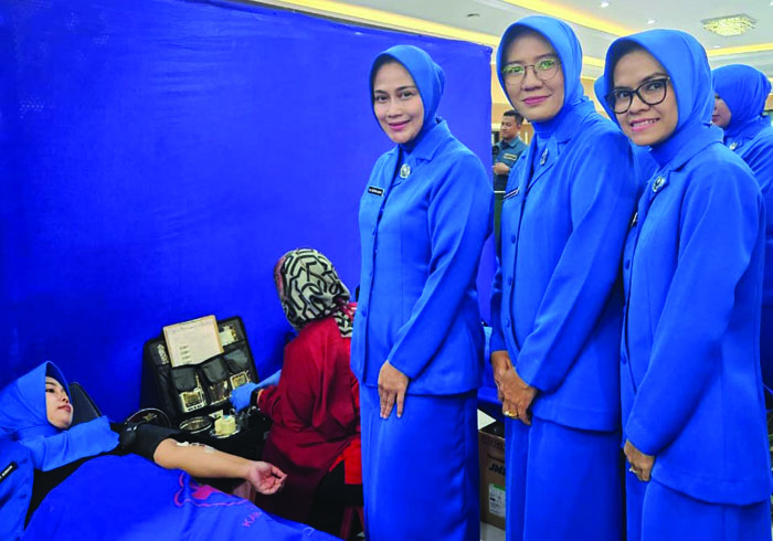Sambut HUT Jalasenastri Ke-78, Ketua Korcab III DJA I Hadiri Bakti Sosial Donor Darah