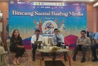 Konferensi pers Kantor Perwakilan Bank Indonesia Cirebon mengenai pelaksanaan CEF 2024. 