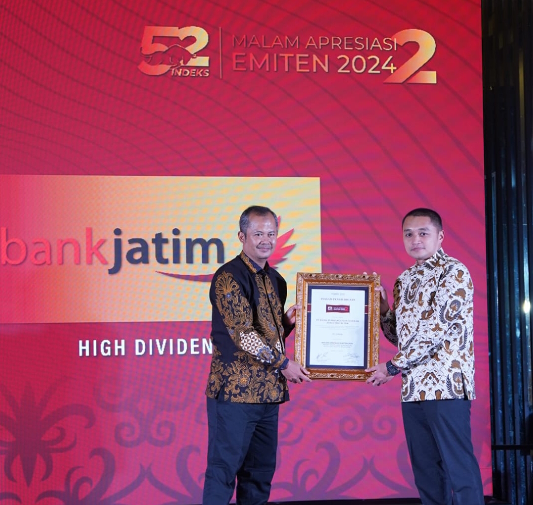 Konsisten Bagikan Dividen, BJTM Sabet Penghargaan High Dividen dari Indeks52