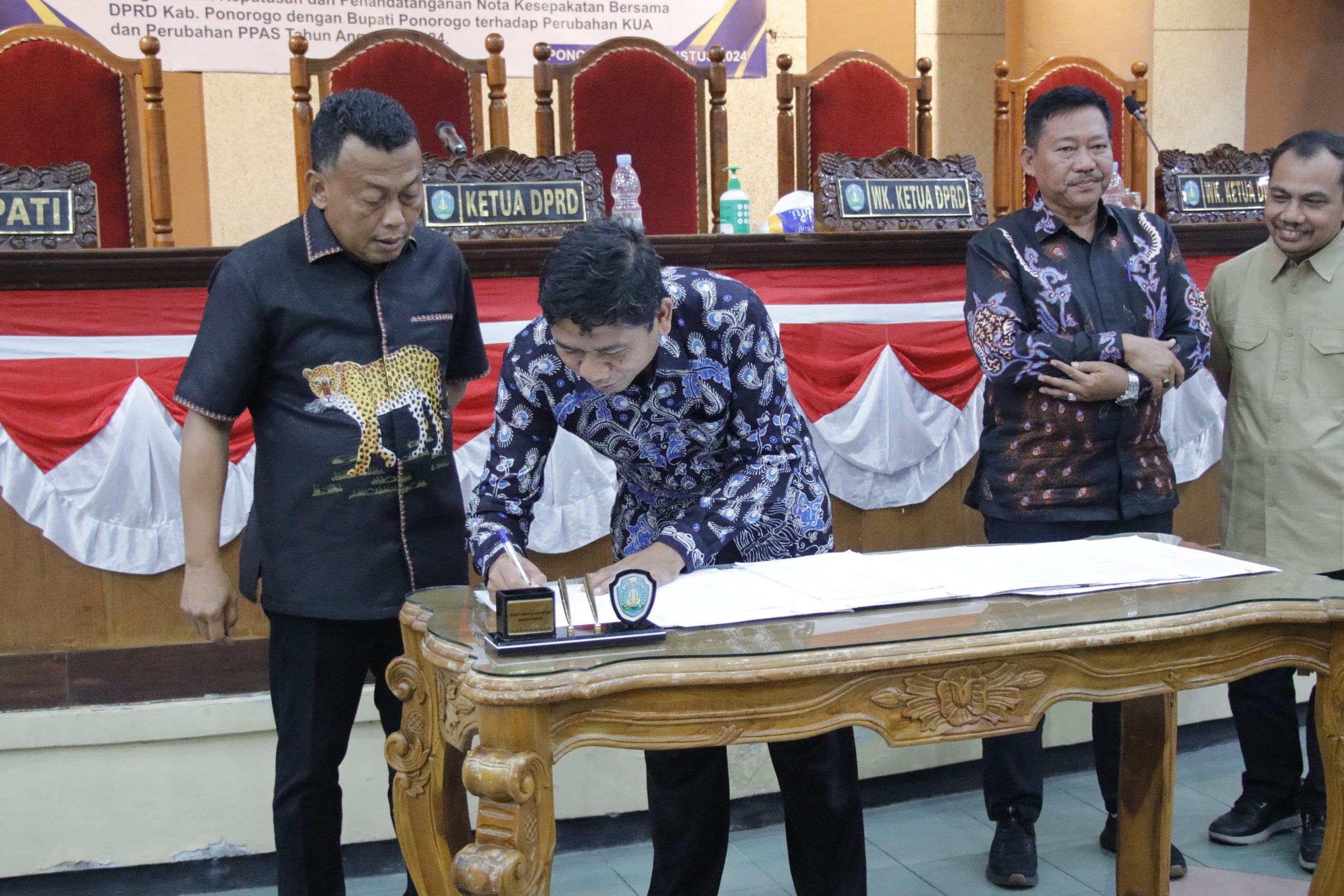 DPRD Bersama Pemkab Ponorogo Sepakati Rancangan Perubahan KUA dan PPAS 2024