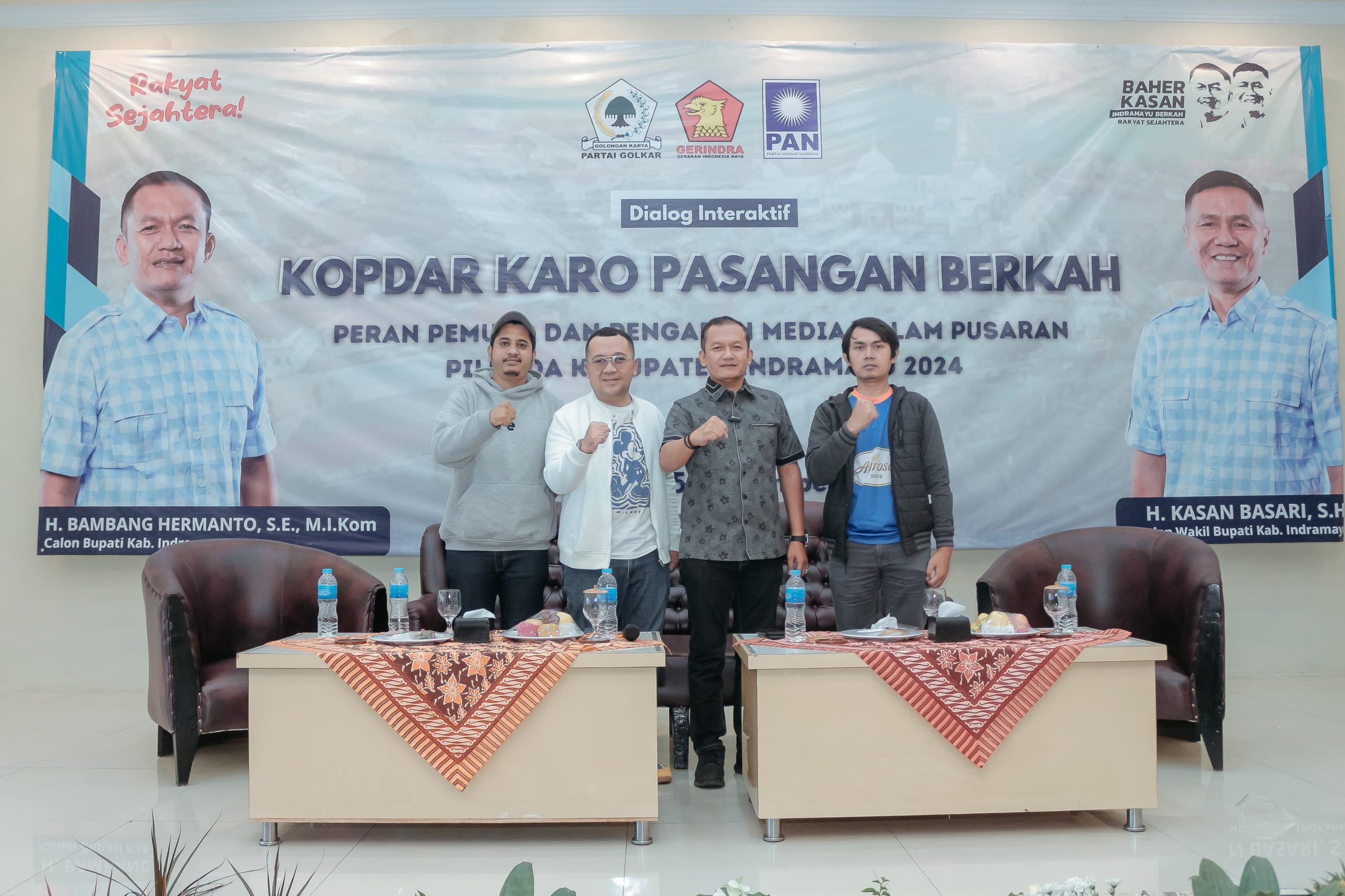Bambang-Kasan Gelar Dialog Interaktif Bersama Milenial: Soroti Peran Pemuda dan Media di Pilkada Indramayu 2024