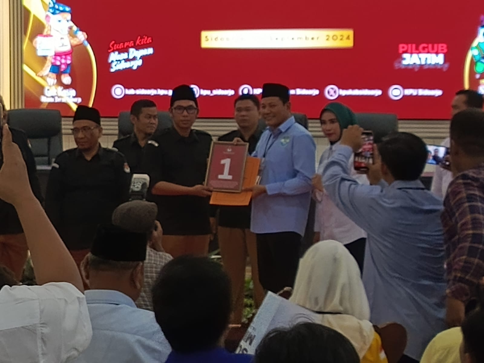 Ini Hasil Pleno Terbuka KPU Sidoarjo Pengundian Nomor Urut, Paslon BAIK Dapat No 1