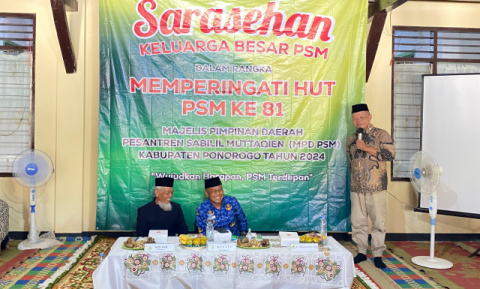 Bupati Sugiri Sancoko Hadiri Sarasehan HUT ke-81 Pesantren Sabilill Muttaqin di Bogem, Sampung