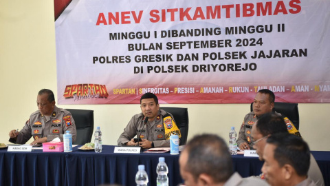 Jelang Pilkada 2024, Polres Gresik Gelar Anev Pilkada Damai dan Aman