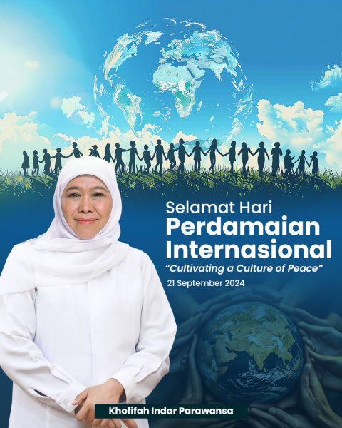 Hari Perdamaian Internasional, Khofifah Ajak Semua Pihak Terus Serukan Perdamaian di Palestina