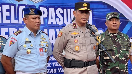 Danpom Koops Udara I Hadiri Apel Gelar Pasukan Operasi Zebra Jaya Tahun 2024