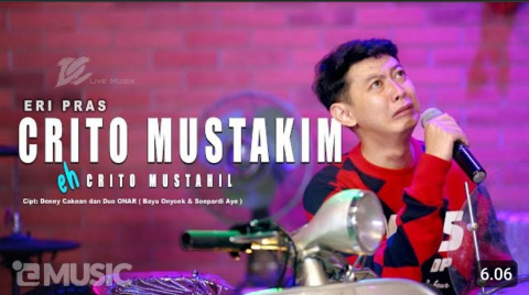 Lagu Cerito Mustahil Denny Caknan Raih 1,6 Juta Penonton di YouTube yang Dibawakan oleh Eri Pras