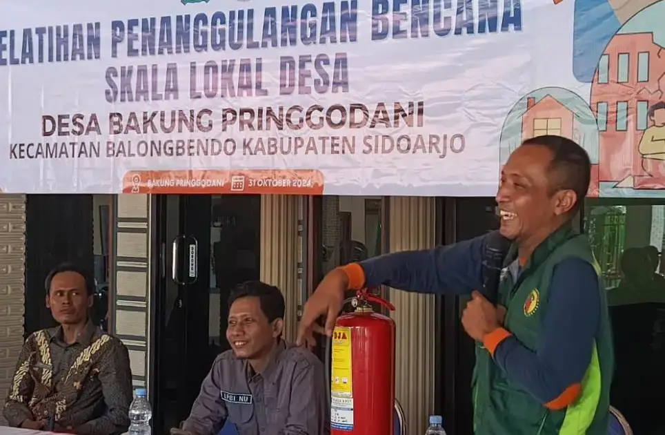 Desa Bakung Pringgodani Sidoarjo, Gelar Pelatihan Penanggulangan Bencana Skala Lokal Desa