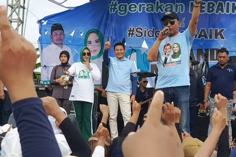 Kampanye di Jabon Sidoarjo, Subandi-Mimik Fokus Tekan Angka Pengangguran