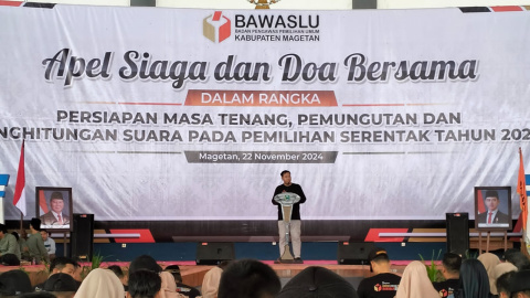 Bawaslu Magetan Gelar Apel Siaga dan Doa Bersama