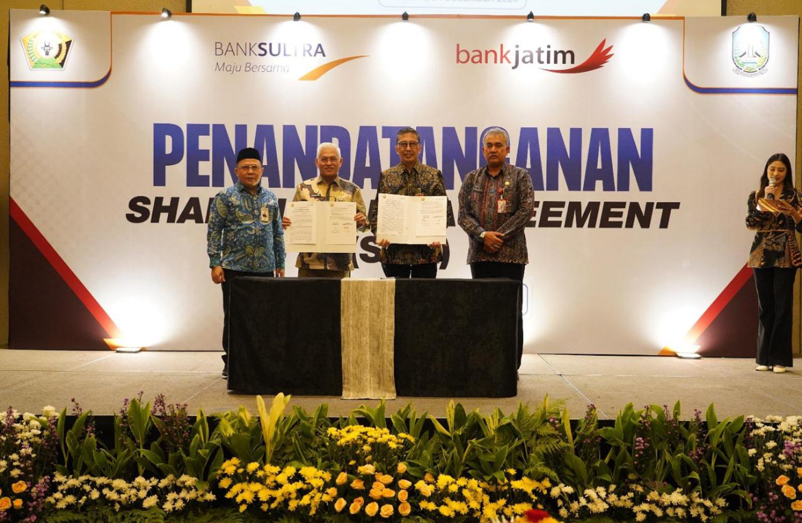 Tanda Tangani SHA, Bank Sultra Resmi Jadi Bank KelimaYang Ber-KUB dengan Bank Jatim