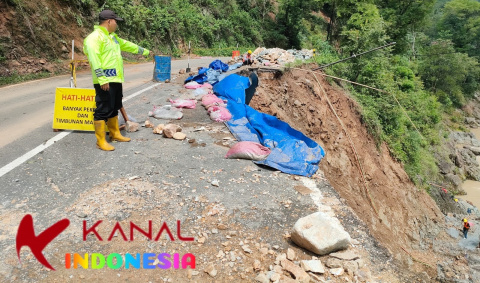 Akibat Jalan Pacitan-Ponorogo Alami Longsor, Penguna Jalan Dibatasi 7 Ton