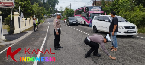 Bus Pariwisata Tabrak Pengendara Sepeda Motor di Jalan Raya Pacitan – Solo
