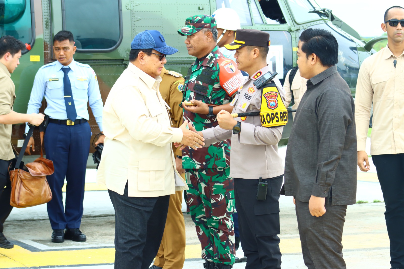 Kapolres Gresik Dampingi Kunjungan Kerja Presiden RI Prabowo Subianto ke Smelter PT. Freeport Indonesia