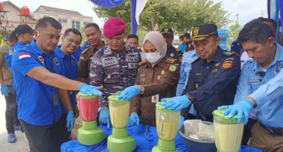 Pemusnahan Ribuan Narkoba  Hasil Tangkapan TNI AL dan BNNP Aceh