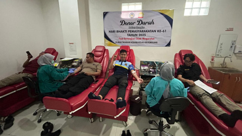 Peringati HBP ke-61, Petugas Pemalang Laksanakan Donor Darah