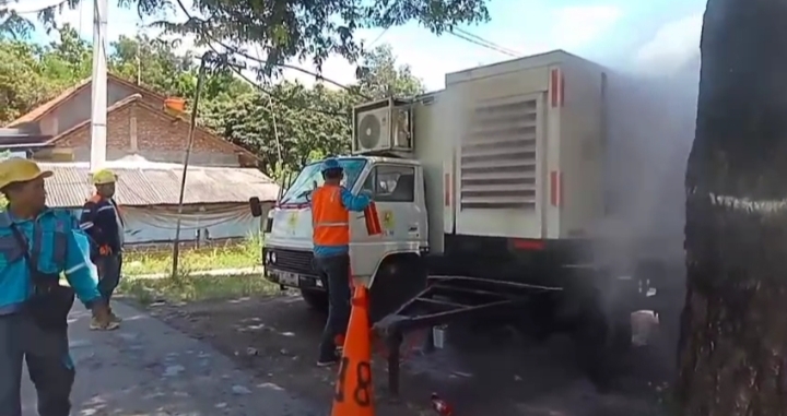 Genset Meledak Jelang Kedatangan Kapolri di Buntet Pesantren Cirebon