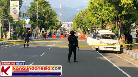 Diduga 2 Mobil Membawa Bom di Depan Polres Pacitan, Densus 88 Polda Jawa Timur Lakukan Olah TKP