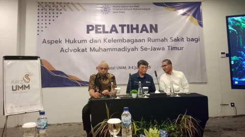 Pelatihan Advokat Muhammadiyah Jatim : Siapkan SDM Bangun Tata Kelola Aspek Hukum Rumah Sakit