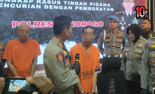 Ringkus 2 Pelaku Perampokan Pecah Kaca, Polres Ponorogo Kejar Dua Tersangka Lainya