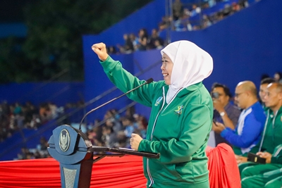 Porprov IX Jatim 2025 Resmi Dibuka, Gubernur Khofifah Ajak Atlet Tunjukkan Performa Terbaik, Semangat Juang Tinggi dan Sportivitas