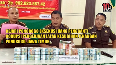 Video Kejari Ponorogo Eksekusi Uang Pengganti Korupsi Pengerjaan Jalan Kesugihan Jenangan sebesar Rp 902 Juta