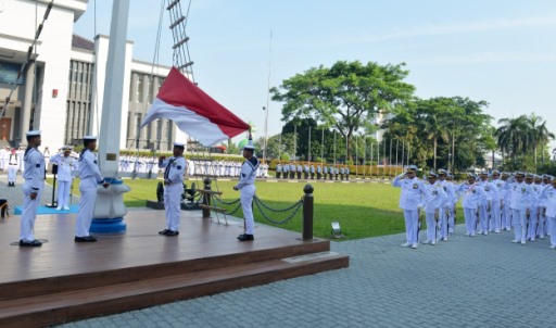 Danseskoal Pimpin Upacara Peringatan HUT RI Ke 80