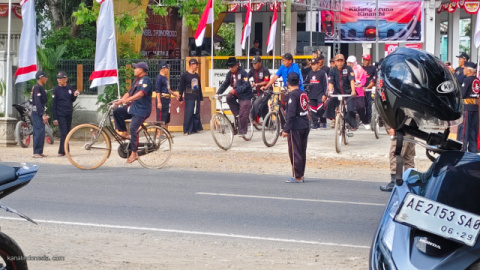 Kang Giri Berangkatkan Ngonthel Bareng Sepeda Tua Kosti Ponorogo Selatan 2, dalam Rangka HUT RI ke-80