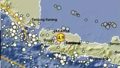 Gempabumi Tektonik M4,9 Dirasakan di Kabupaten Karawang