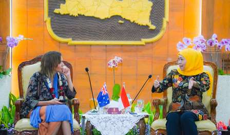 Gubernur Khofifah Gandeng Australia Perkuat Kerjasama Manajemen Koperasi-UKM, Supply Chain dan Ketahanan Pangan Jatim