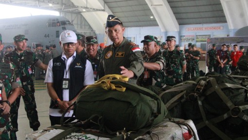 Pangkoopsud I Hadiri Apel Gelar Kesiapan Bantuan Kemanusiaan ke Palestina di Lanud Halim PK